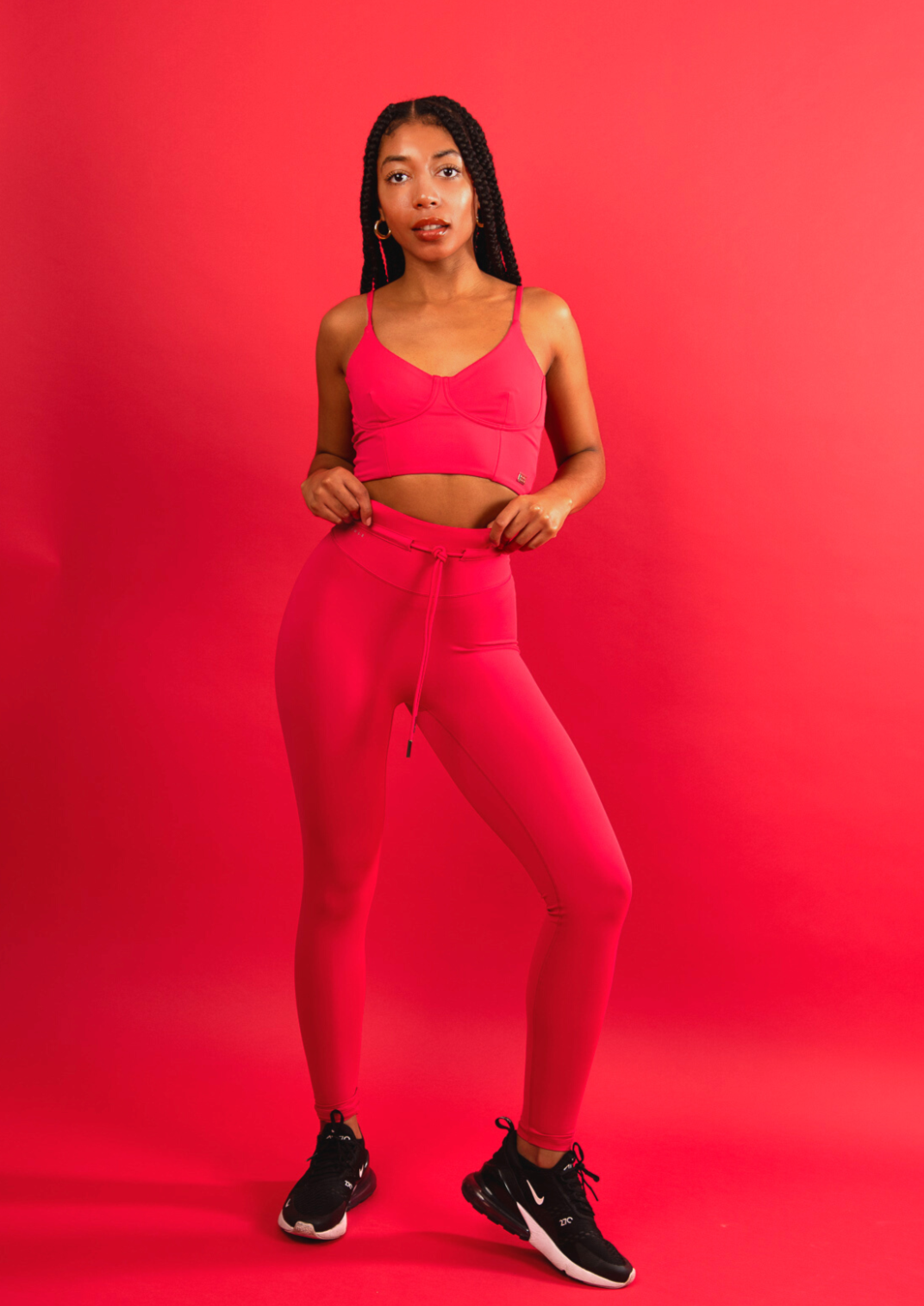 Nas High-waist Scrunch Legging | Spanish Crimson