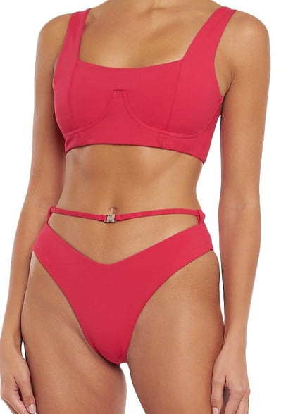 Capri Bikini Swim Bottom | Spanish Crimson