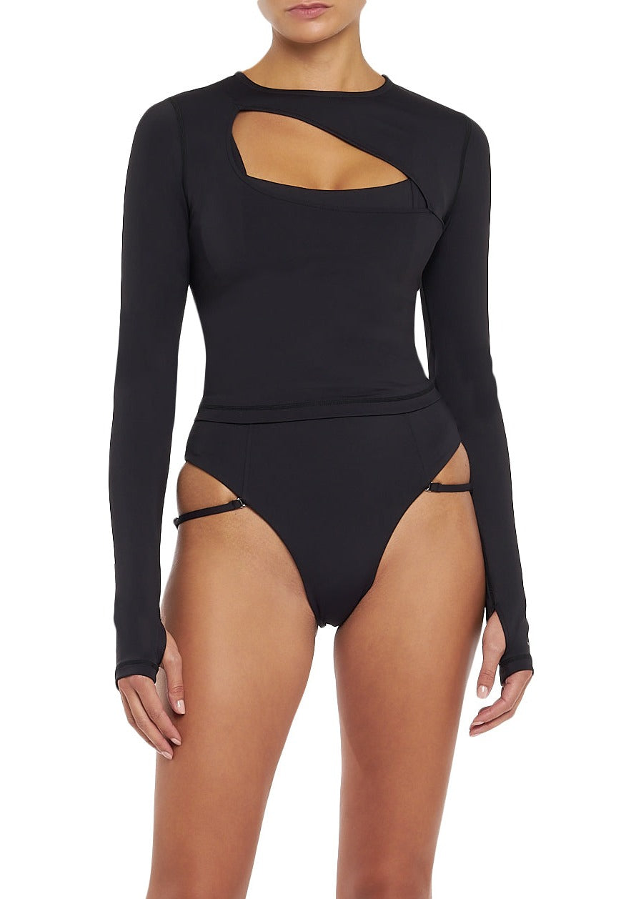 Cannes High-waist Swim Bottom | Onyx